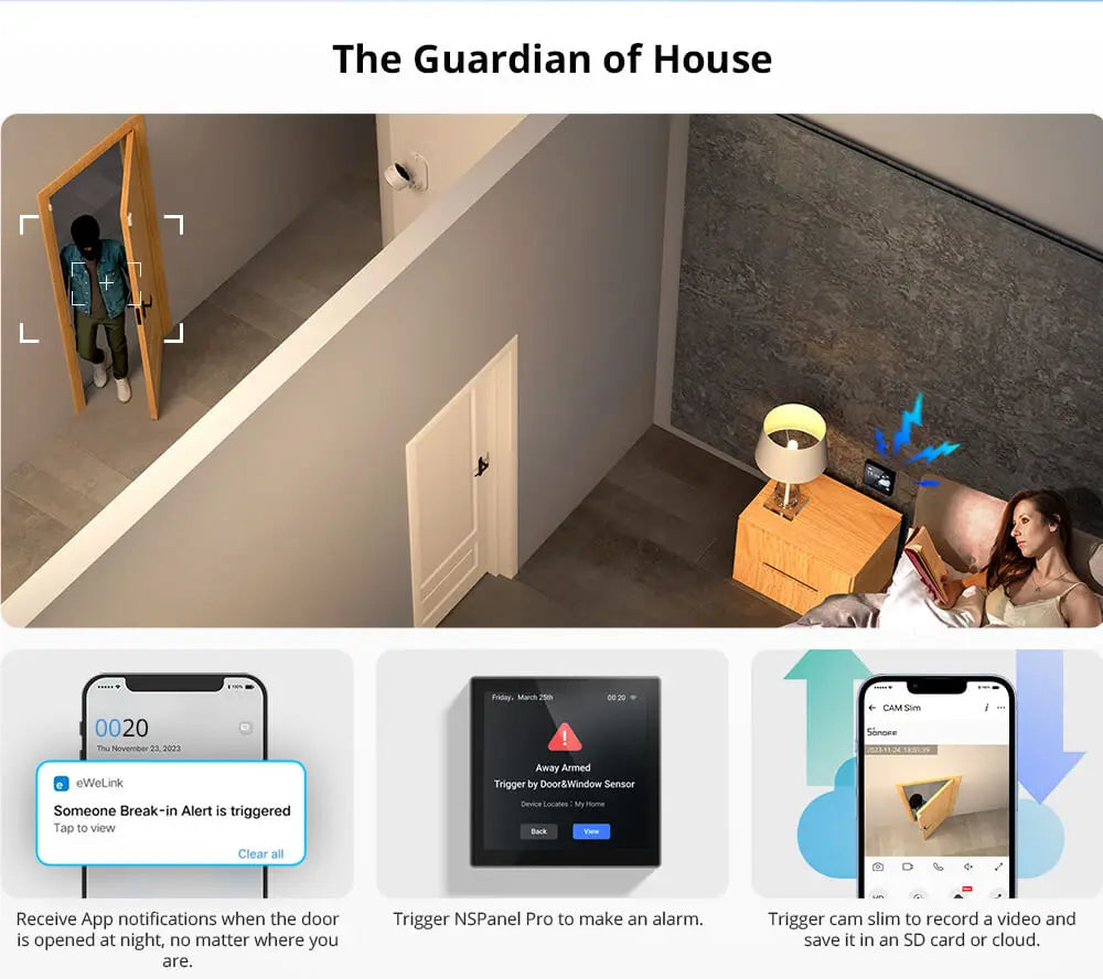 SONOFF SNZB-04P Zigbee Door Window Sensor Tamper Alert Zigbee 3.0 Compatible Safety Monitoring eWelink APP Zigbee Hub Needed