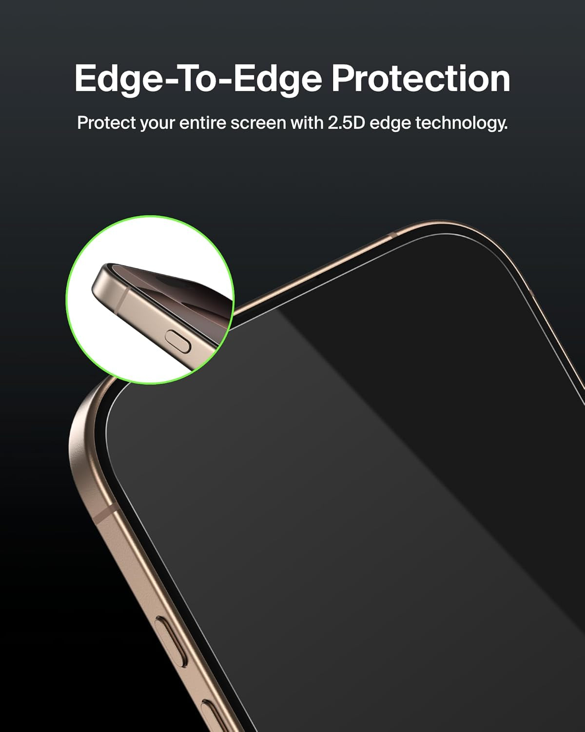 Screenforce Temperedglass Treated Screen Protector for Iphone 16 Pro - Slim & Scratch-Resistant Impact Protection with Easy Align Tray for Bubble Free Application, Recycled Glass - 2 Pack