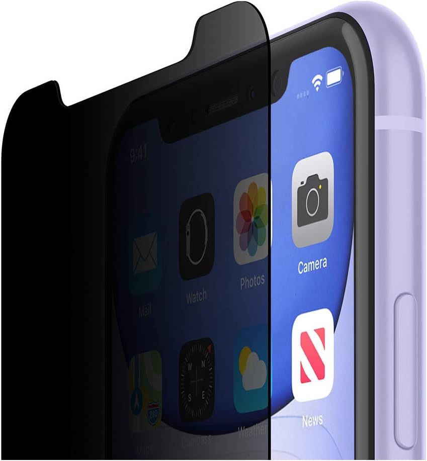 SCREENFORCE Tempered Glass Privacy Screen Protector for Iphone 11, Iphone XR, Model Number: Ova006Zz