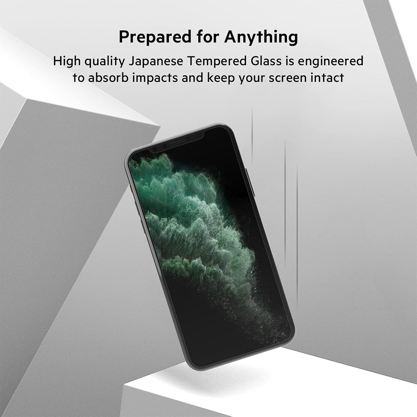 Screen Protector for Apple Iphone 11 Pro, Iphone XS or Iphone X with Antimicrobial-Treated Coating and Included Easy Align Tray for Simple, Bubble Free Installation, Screenforce Temperedglass
