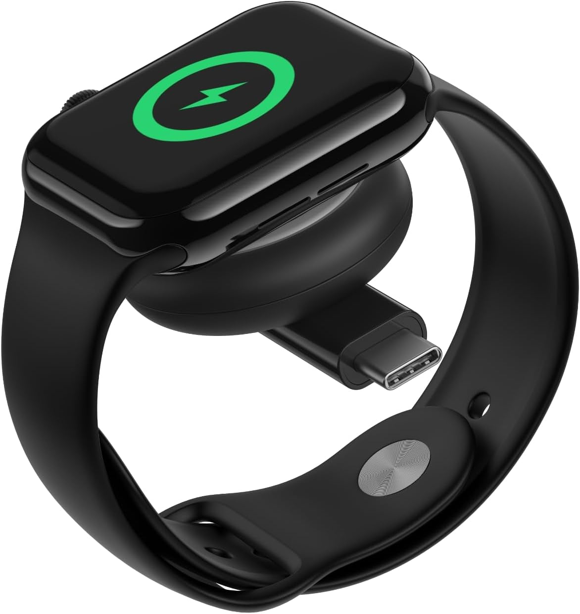 Portable USB-C Apple Watch Charger - Mfi-Certified USB-C Charger for Apple Watch Series 9, 8, 7, Ultra - Compatible with Macbook, Iphone 16 & More - Black