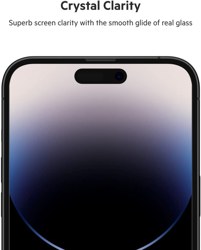 Temperedglass Iphone 14 Pro Max Screen Protector - Iphone 14 Pro Accessories - Easy Application with Installation Guide Tray - Tempered Glass Antimicrobial Screen Protector - 9H Hardness Tested