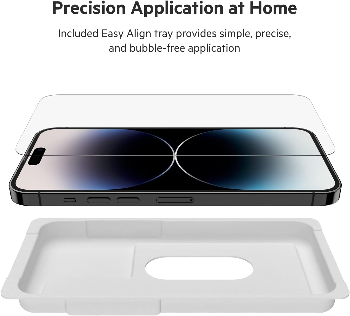 Temperedglass Iphone 14 Pro Max Screen Protector - Iphone 14 Pro Accessories - Easy Application with Installation Guide Tray - Tempered Glass Antimicrobial Screen Protector - 9H Hardness Tested