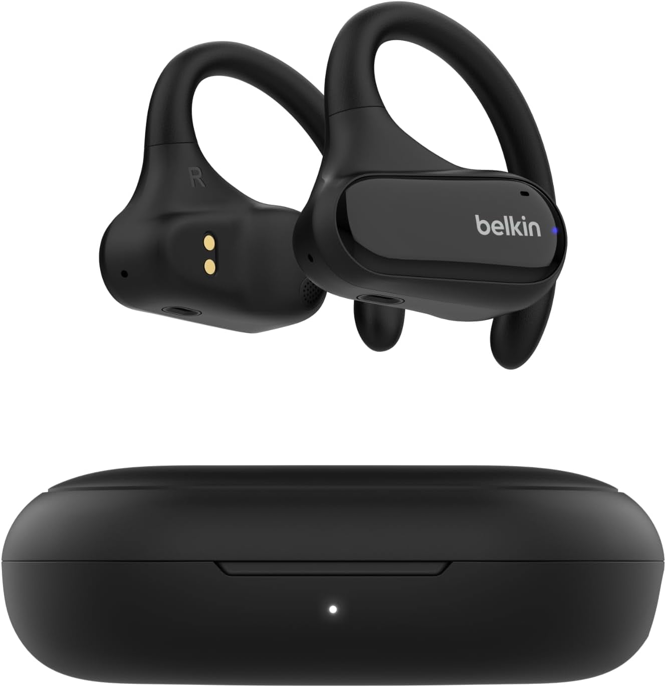 Soundform Clearfit Wireless Open-Ear Earbuds, Lightweight Sport Earphones, Bluetooth Earbuds W/Long-Lasting Comfort, IPX5 Water Resistance for Iphone, Hiking, Biking, Running, & More - Black