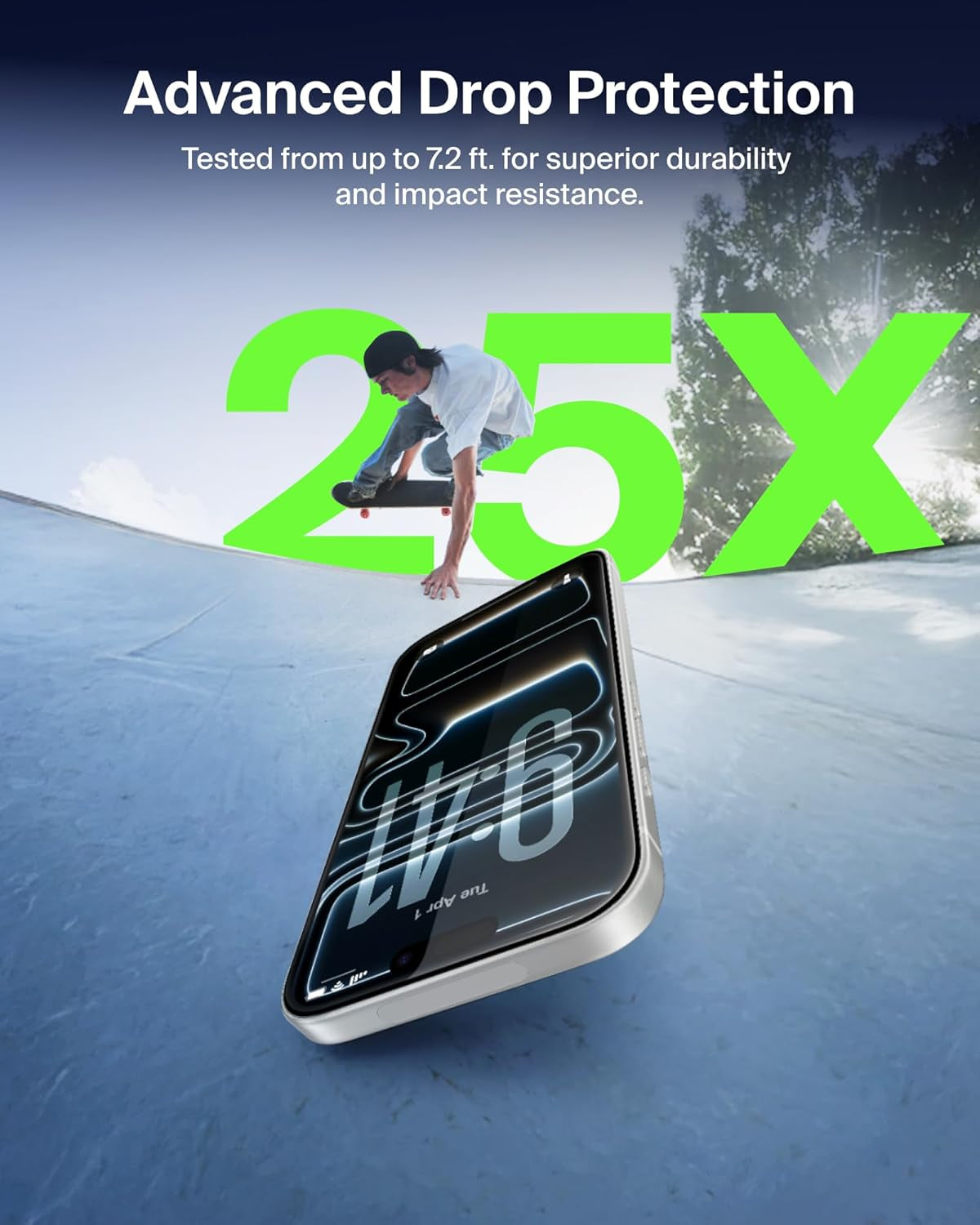 Screenforce Ultraglass 2 Screen Protector for Iphone 17 Pro, 25X Stronger Glass, Scratch-Resistant & Impact Protection, Easy Align Tray for Bubble-Free Application