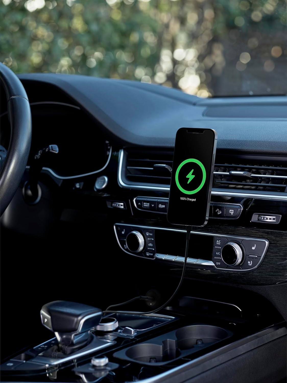 Magsafe-Compatible Magnetic Wireless Car Charger 10W - Wireless Charger, Magnetic Car Vent Phone Mount for Iphone 17, Iphone 16, 15, & 14 Series, Pixel 10 (Power Supply Included) - Black