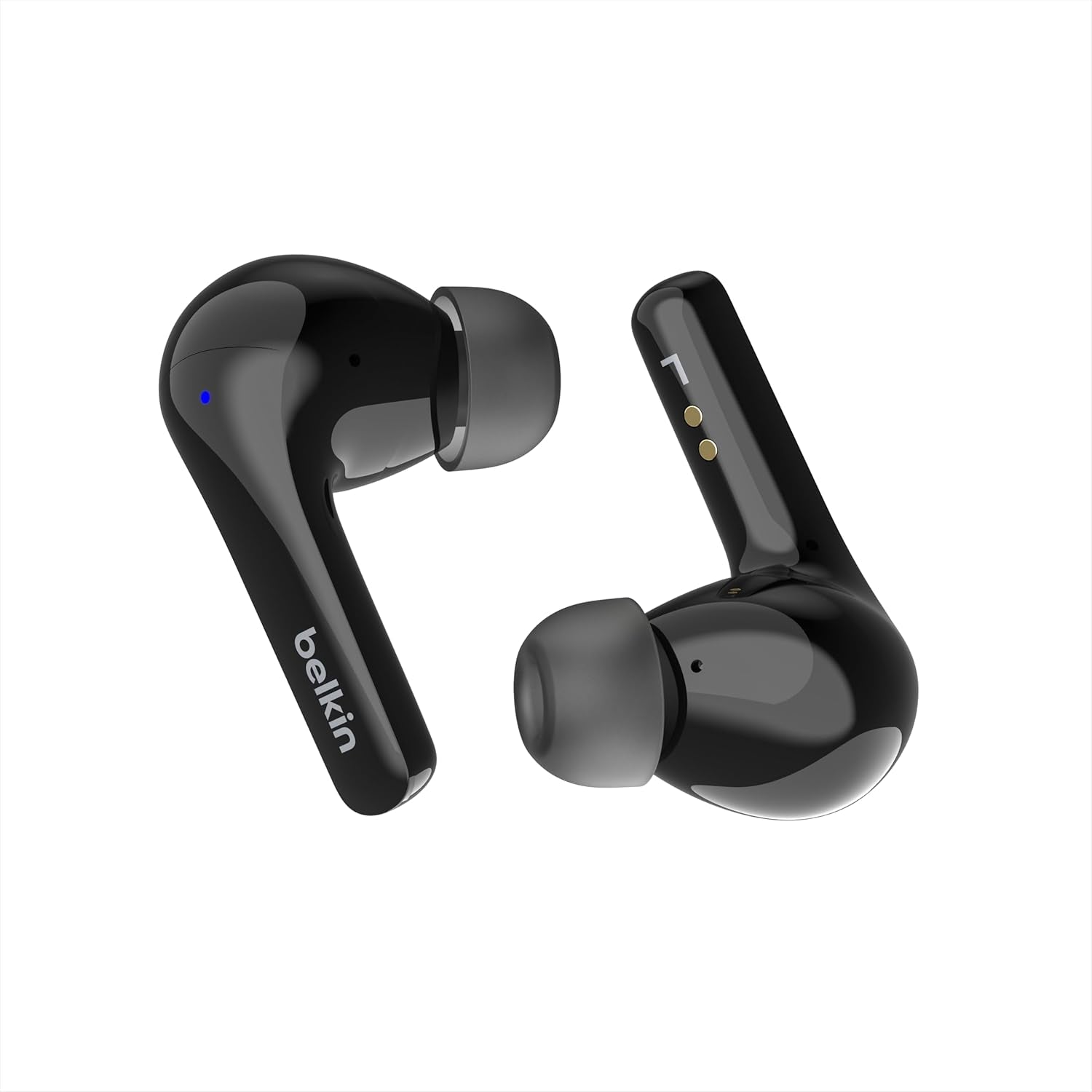 Soundform™ Motion True Wireless Earbuds, Clear Call Quality with Wireless Charging Case & Dual Microphone - IPX5 Water Resistant Bluetooth Headphones for Iphone & Samsung - Black