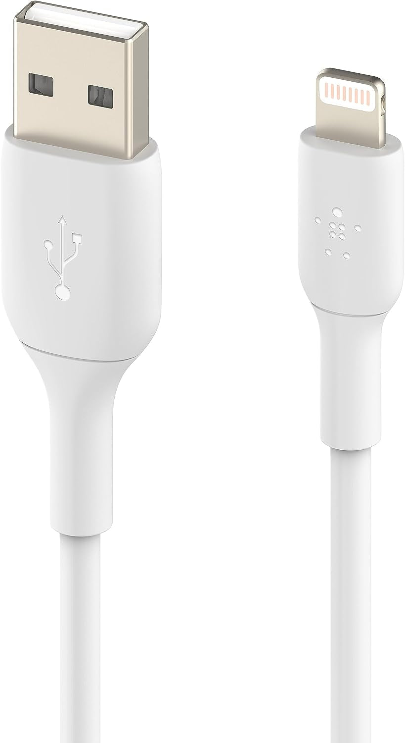 Boostcharge Lightning Cable - 9.8Ft/3M - Mfi Certified Apple Iphone Charger USB to Lightning Cable - Iphone Cable - Iphone Charger Cord - Apple Charger - USB Phone Charger - White