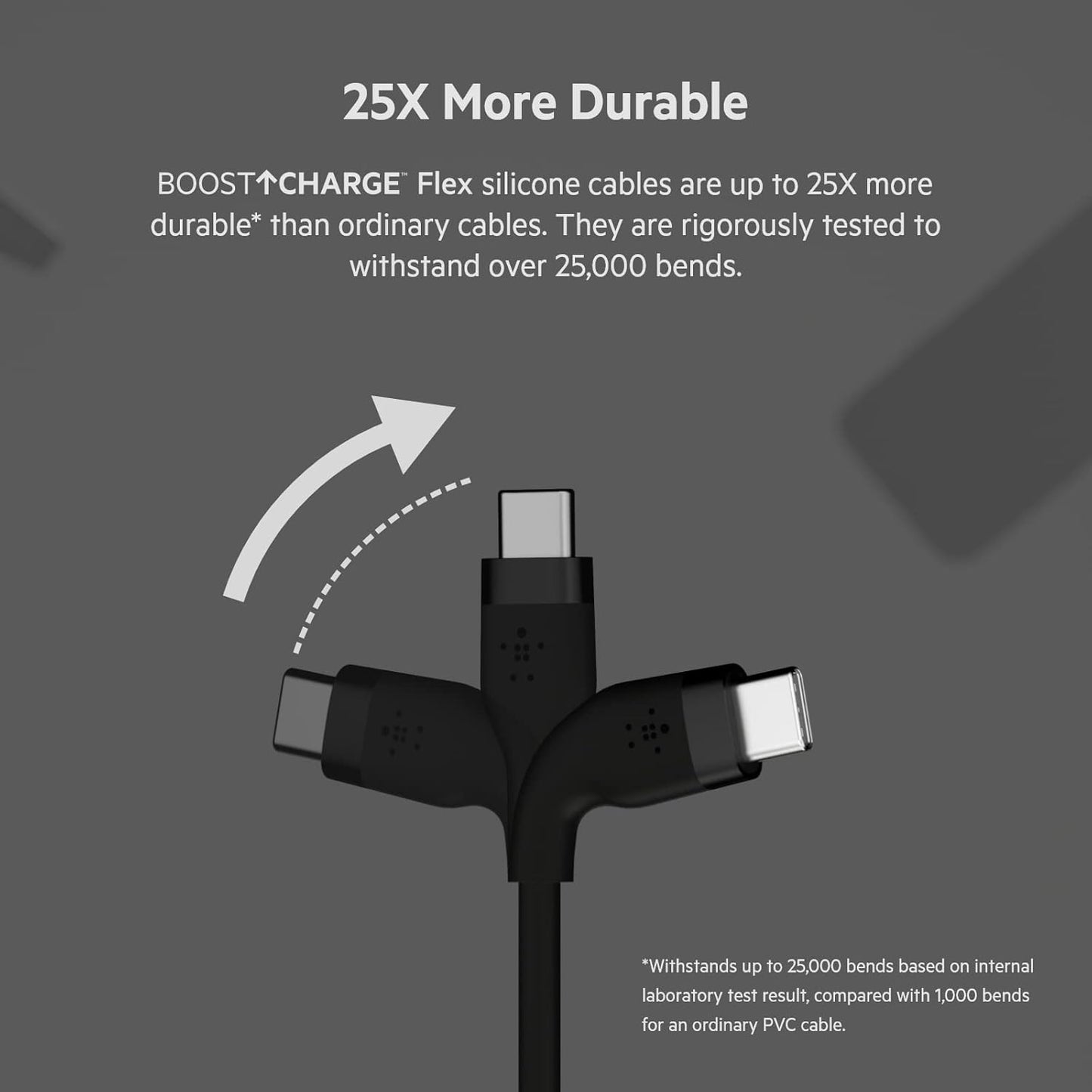 Boostcharge Flex Silicone USB-A to USB-C Cable (2M/6.6Ft) for Iphone 17, Iphone 17 Pro, Galaxy S25, S24, Note, Pixel 9 & 8, Nintendo Switch 2, Carplay & More with Cable Clip - Black