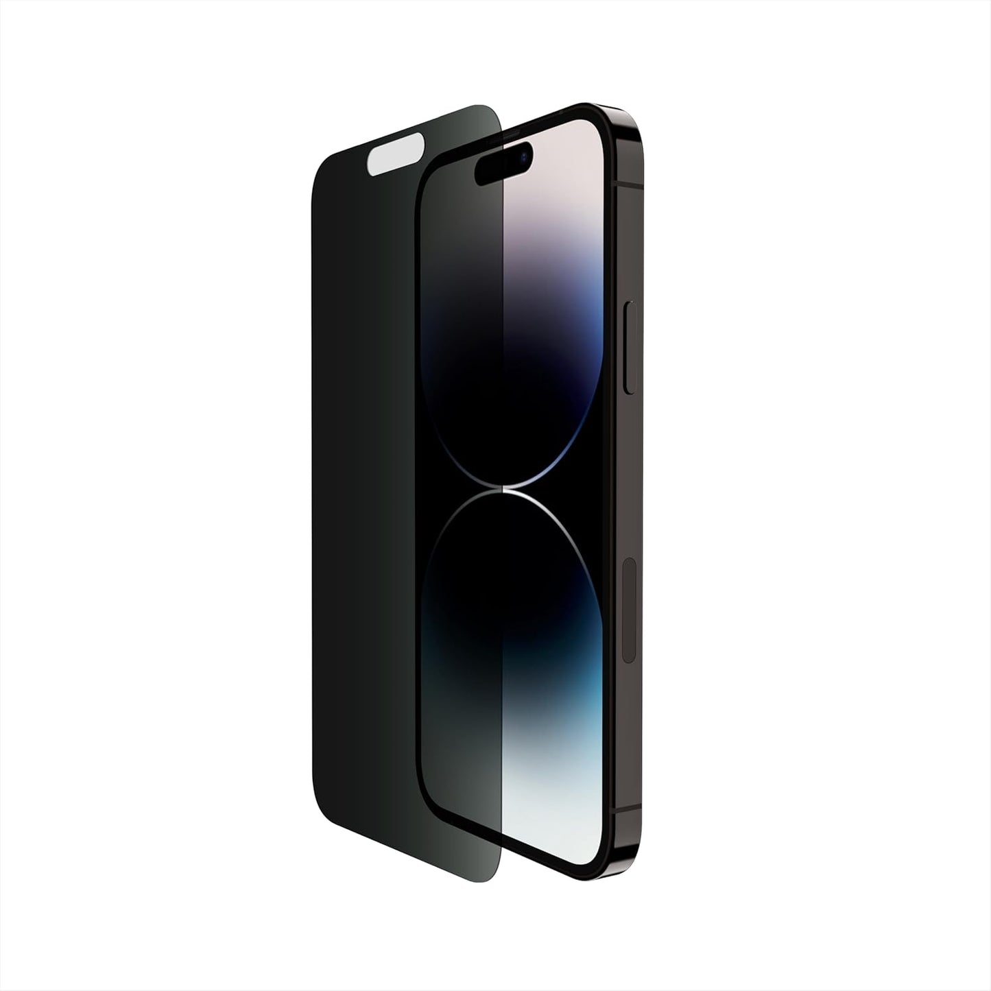 Screenforce Temperedglass Privacy Screen Protector for Iphone 14 Pro - Treated Surface with Anti-Fingerprint Coating and Included Easy Align Tray for Bubble Free Application
