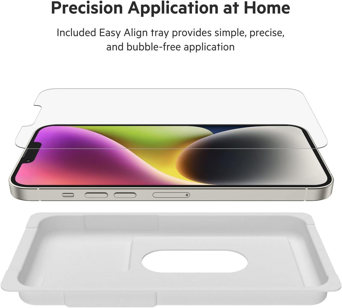 Ultraglass Iphone 14 Plus, Iphone 13 Pro Max Screen Protector - Easy Application with Installation Guide Tray - Crystal Clear Tempered Glass Screen Protector with Antimicrobial-Treated Display
