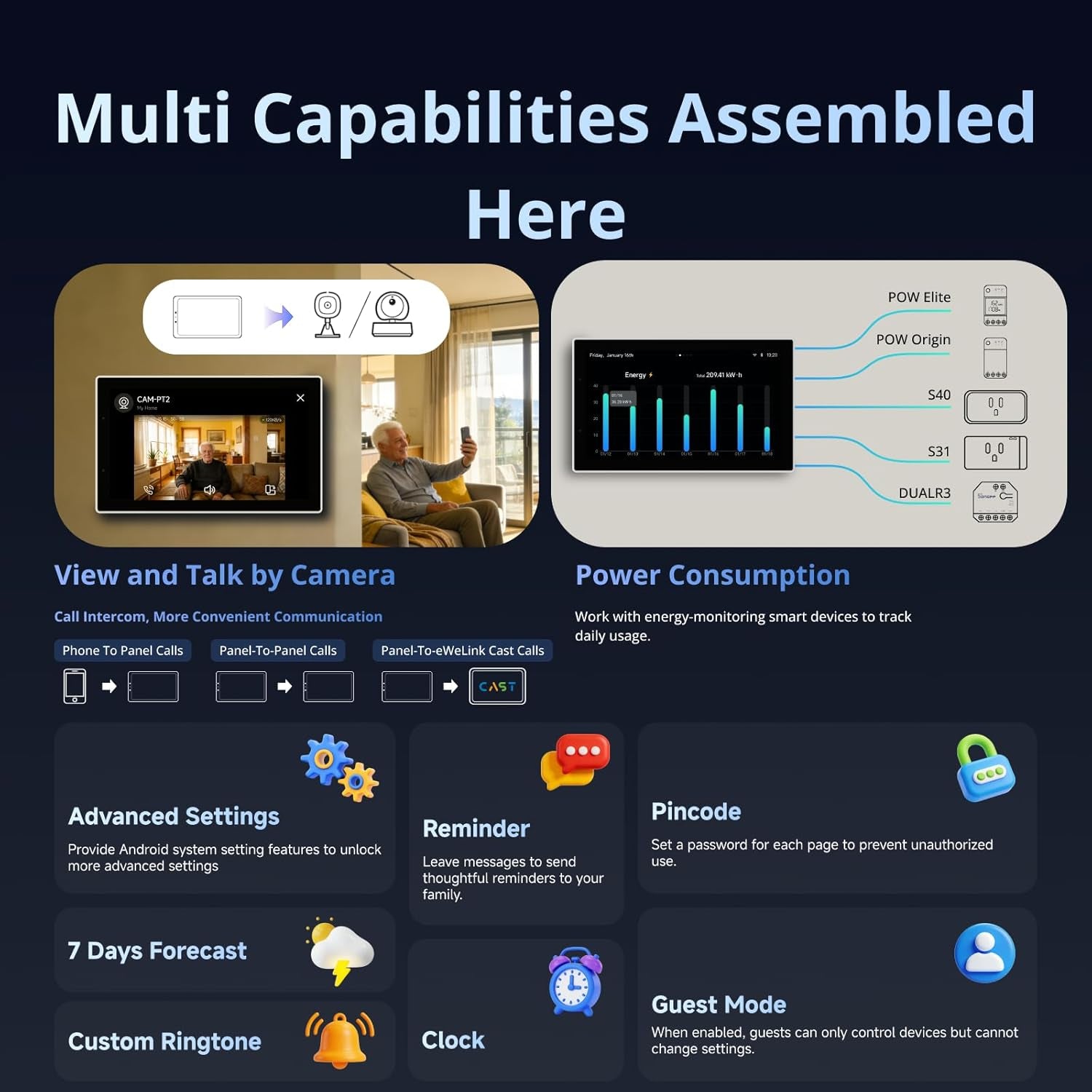 Nspanel Pro 120 Smart Home Management Interface (Black)