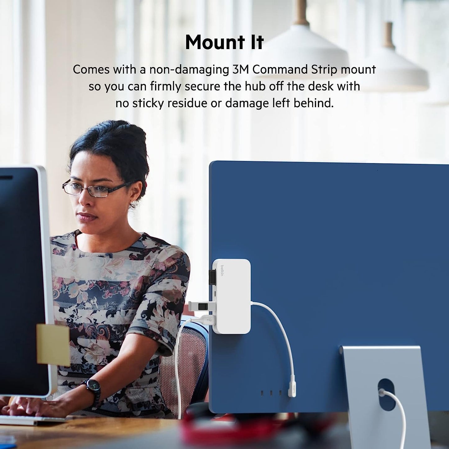 6-In-1 USB-C Hub, Imac 24 Inch Docking Station with SD & Microsd Card Reader, Gigabit Ethernet, 2 USB-A Ports, and USB-C Port for Fast Data Transfers and Peripherals