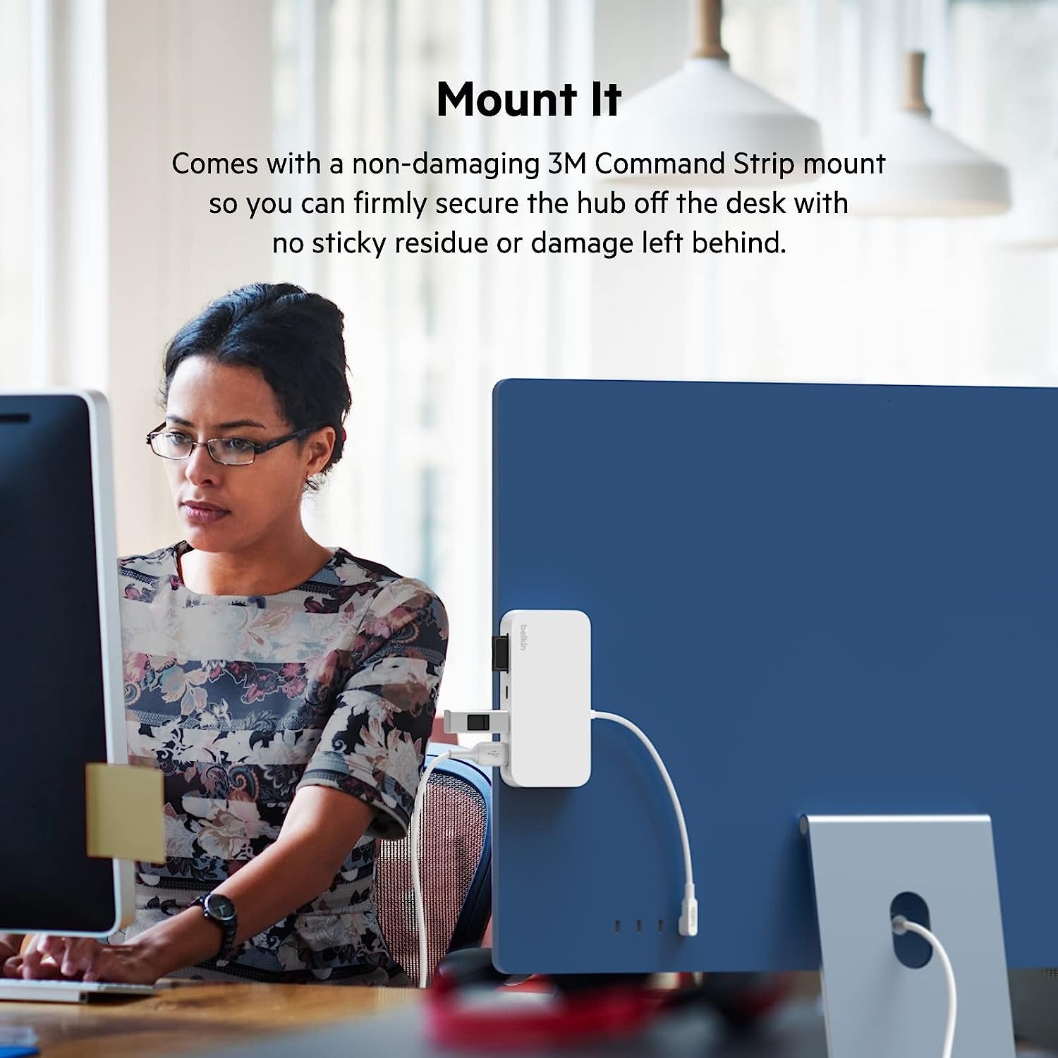 6-In-1 USB-C Hub, Imac 24 Inch Docking Station with SD & Microsd Card Reader, Gigabit Ethernet, 2 USB-A Ports, and USB-C Port for Fast Data Transfers and Peripherals