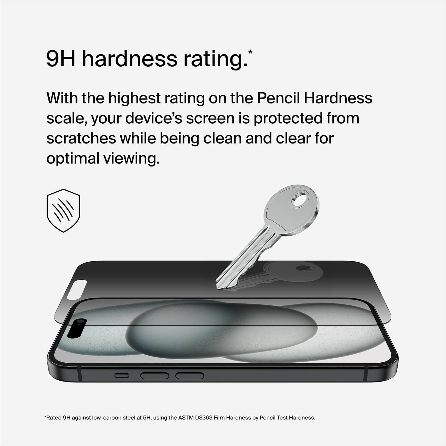 Screenforce Temperedglass Treated Privacy Screen Protector for Iphone 15 and 14 Pro - Slim & Scratch-Resistant - Includes Easy Align Tray for Bubble Free Application