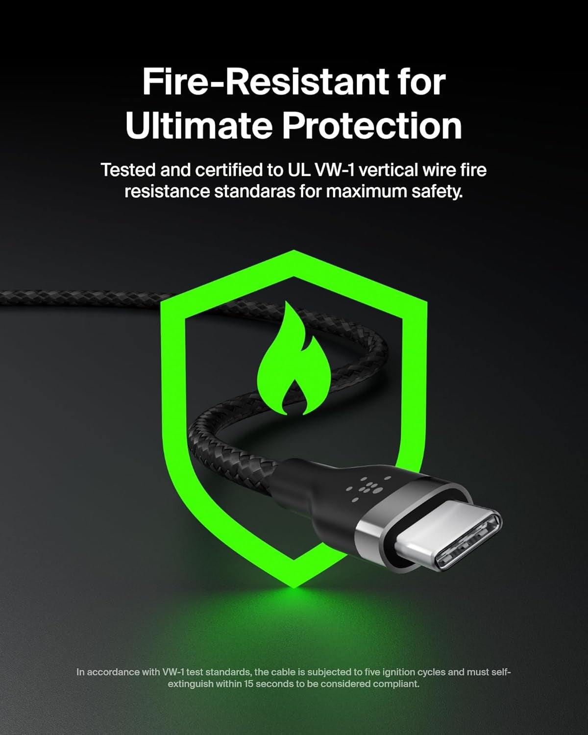 Boostcharge Pro Flex Braided USB-C to USB-A Cable (1M/3.3FT) USB-IF Certified Fast Charging Cable for Iphone 17, Iphone 17 Pro, Ipad, Galaxy S25, Note, Pixel, Nintendo Switch 2 & More - Black
