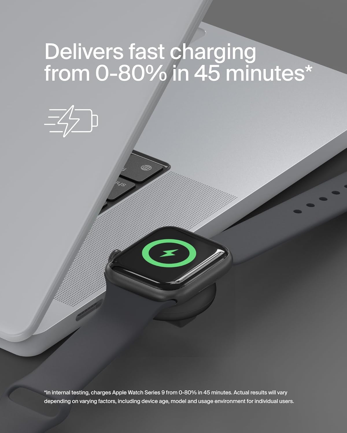 Portable USB-C Apple Watch Charger - Mfi-Certified USB-C Charger for Apple Watch Series 9, 8, 7, Ultra - Compatible with Macbook, Iphone 16 & More - Black