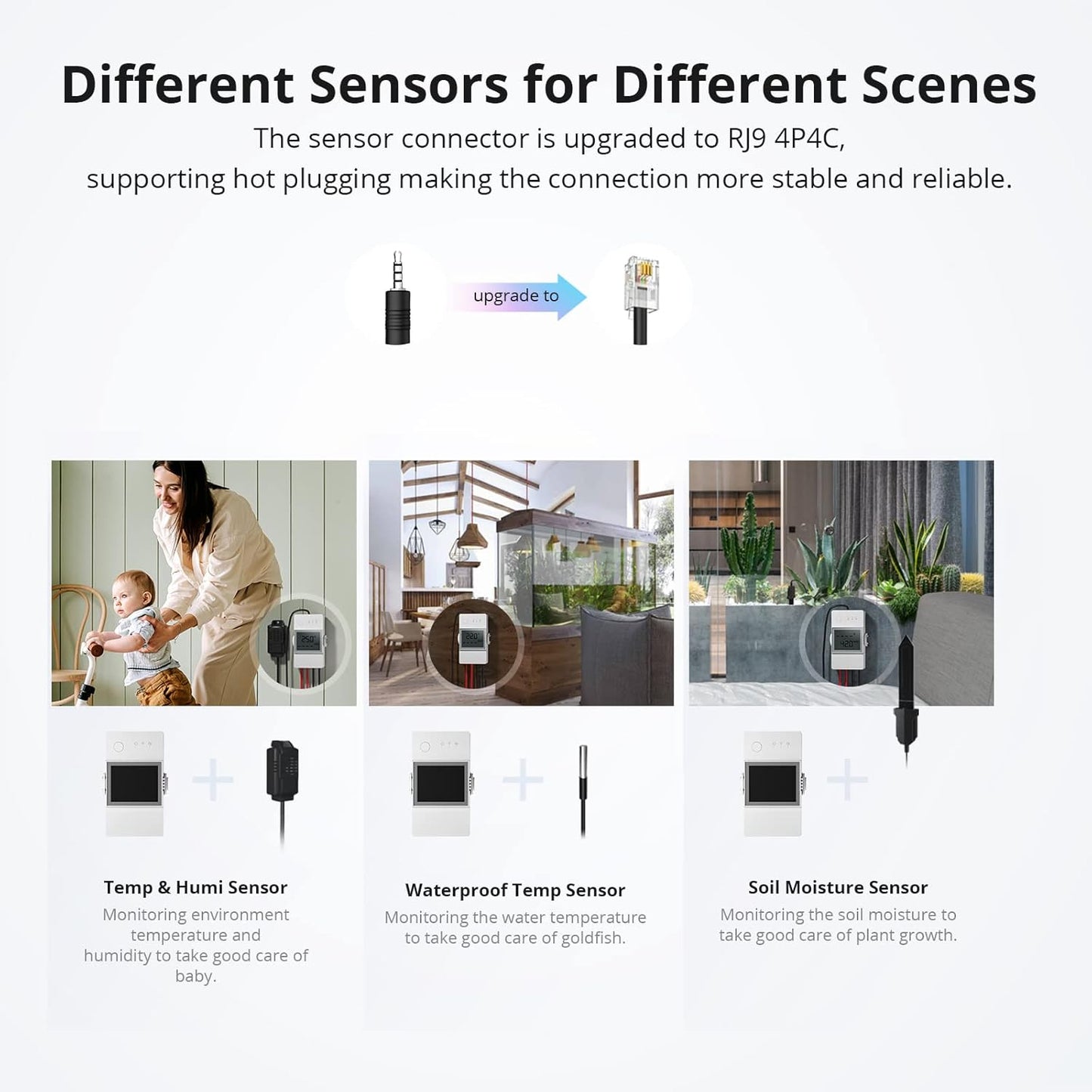 THR316 Origin Smart Temperature and Humidity Monitoring Switch with Alexa and Google Home Compatibility, RJ9 4P4C Interface