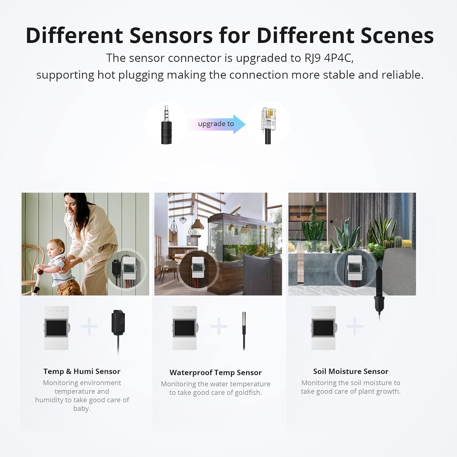 THR316 Origin Smart Temperature and Humidity Monitoring Switch with Alexa and Google Home Compatibility, RJ9 4P4C Interface