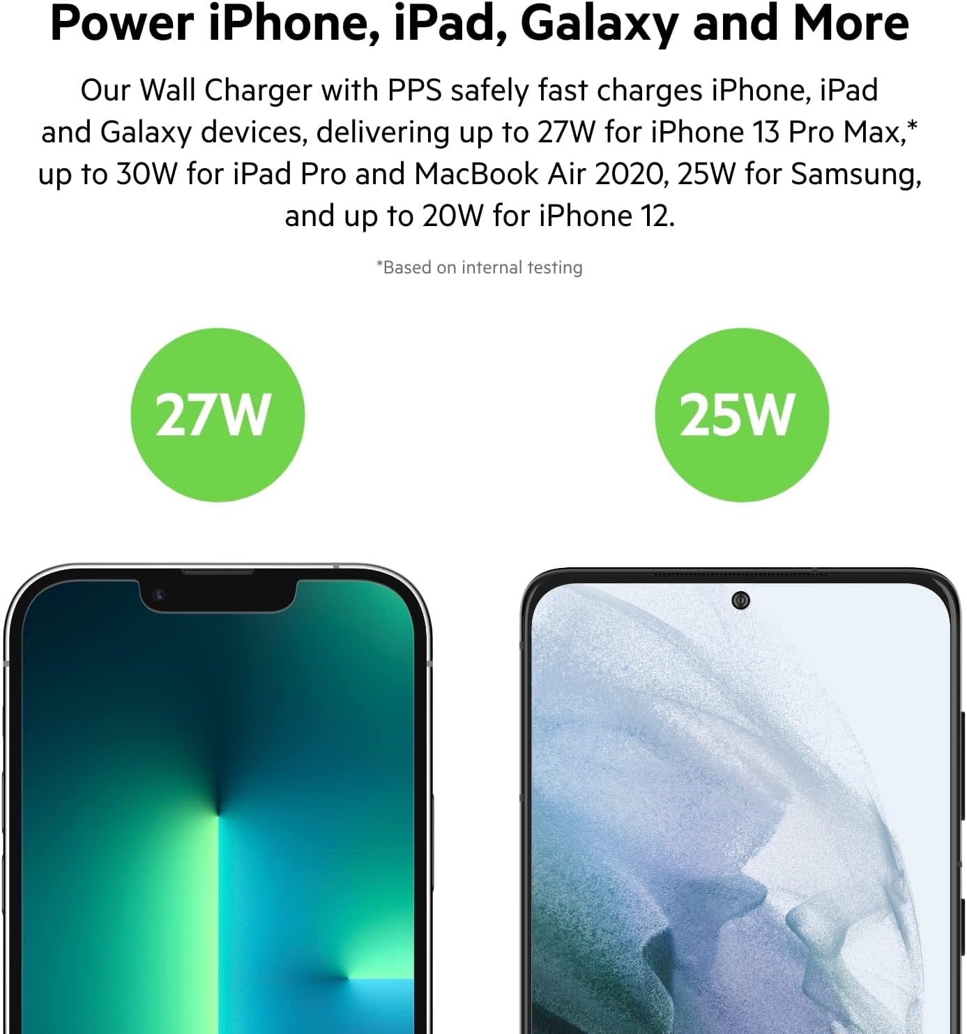 USB C Charger Block 30W, Fast Charging - Iphone 17, Air, Pro, Pro Max, Samsung Galaxy S25, Ipad, Airpods, Apple Watch, Nintendo Switch 2 & More - White