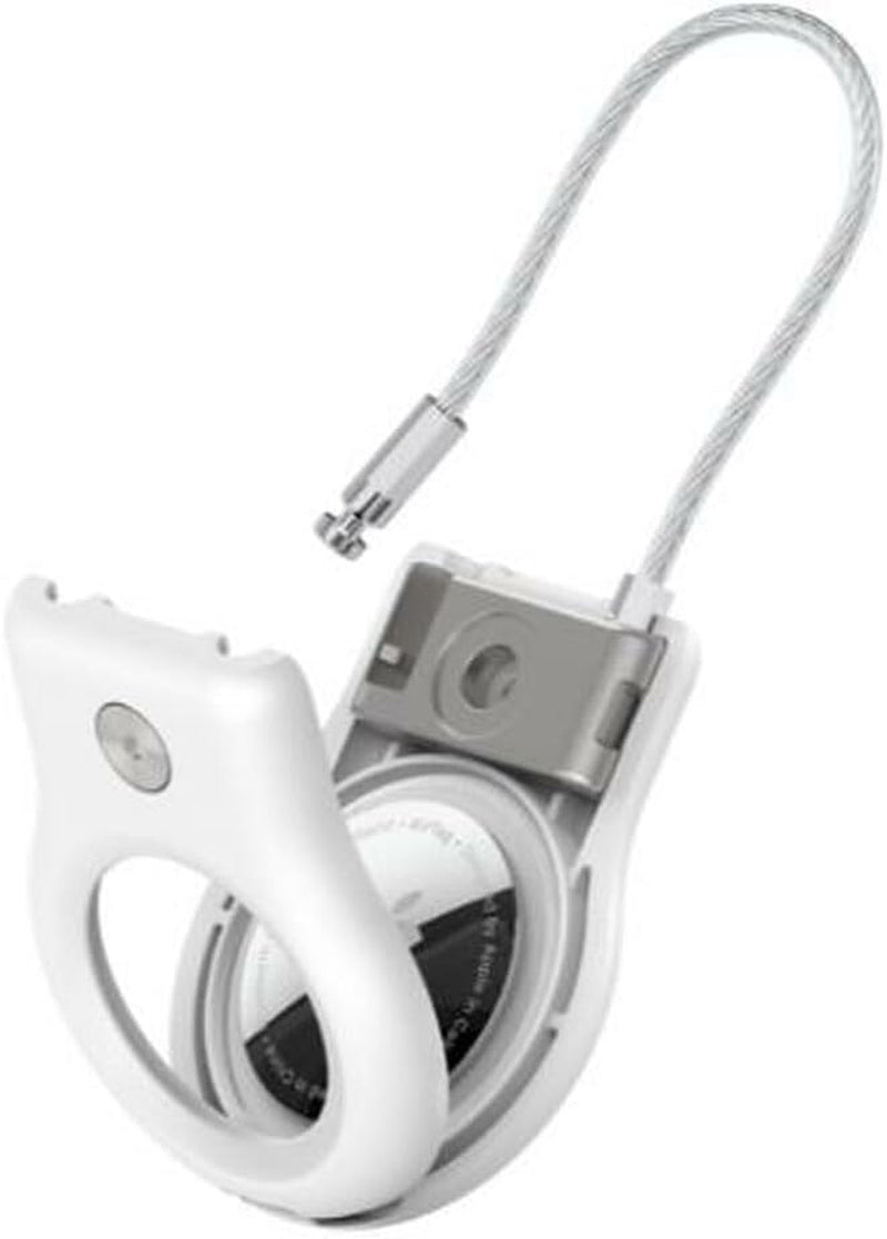 Secure Holder with Wire Loop Apple Airtag White