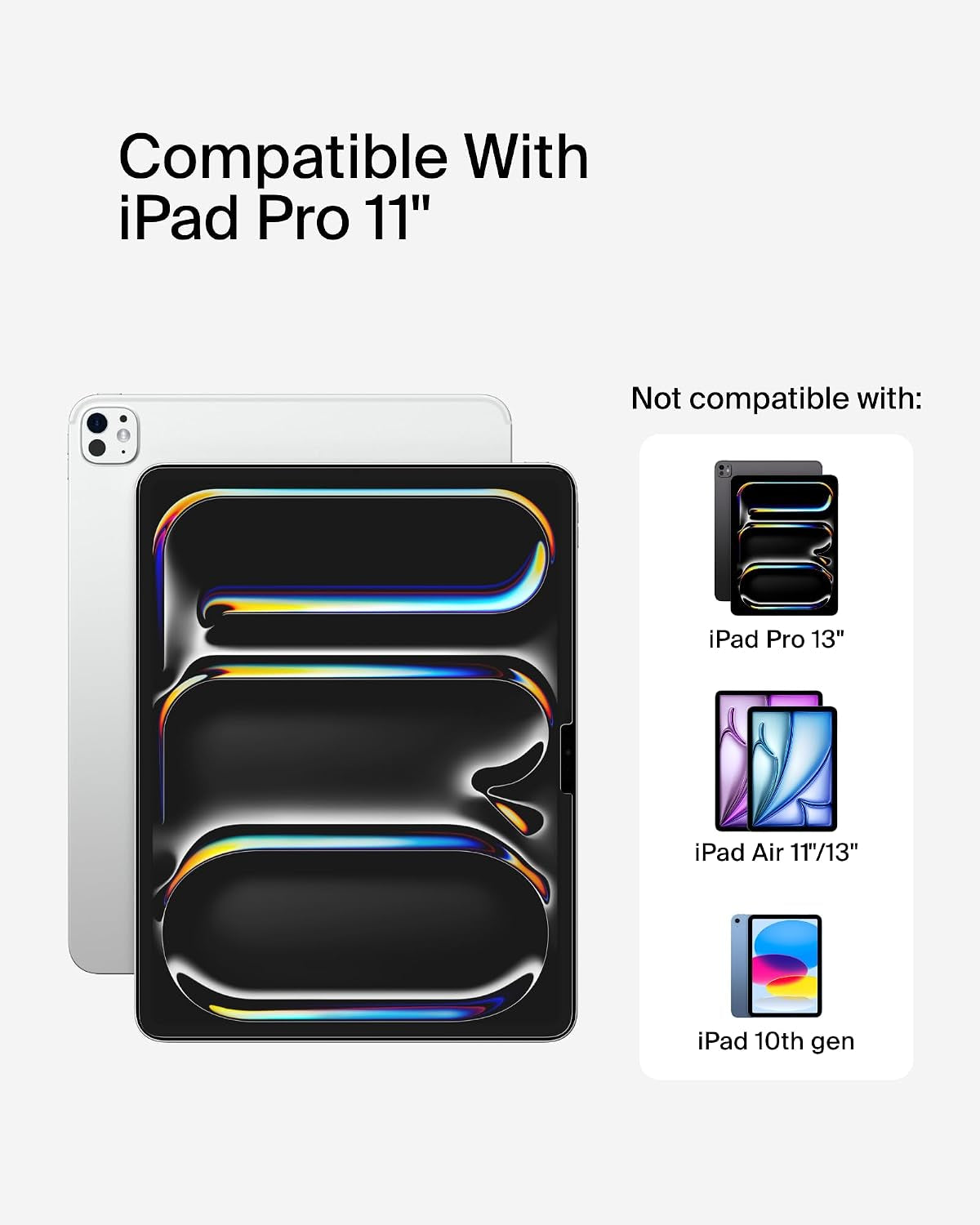 Screenforce Temperedglass Screen Protector for Apple Ipad Pro 11" 7Th Generation, Thin, Extra Durable, Scratch-Resistant W/Easy Installation, Compatible W/Case & Apple Pencil