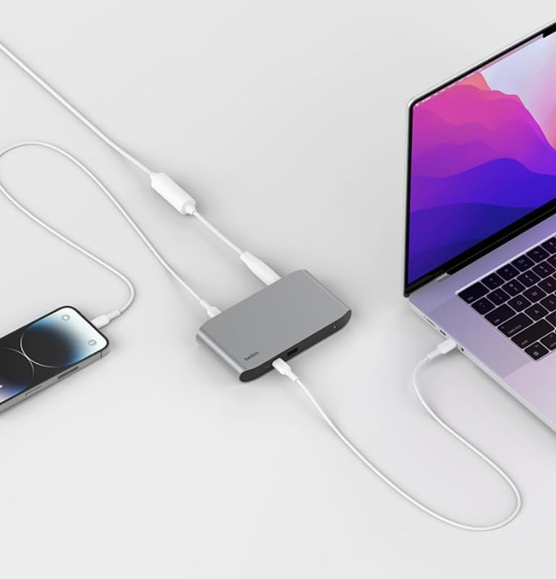 Inc013Qcsgy 5-In-1 Thunderbolt 4 Docking Station 40Gbps Data Transfer 96W PD Support Dual 4K/60Hz Single 8K/30Hz 150W Power Supply Unit & TB4 Cable (0.8M)