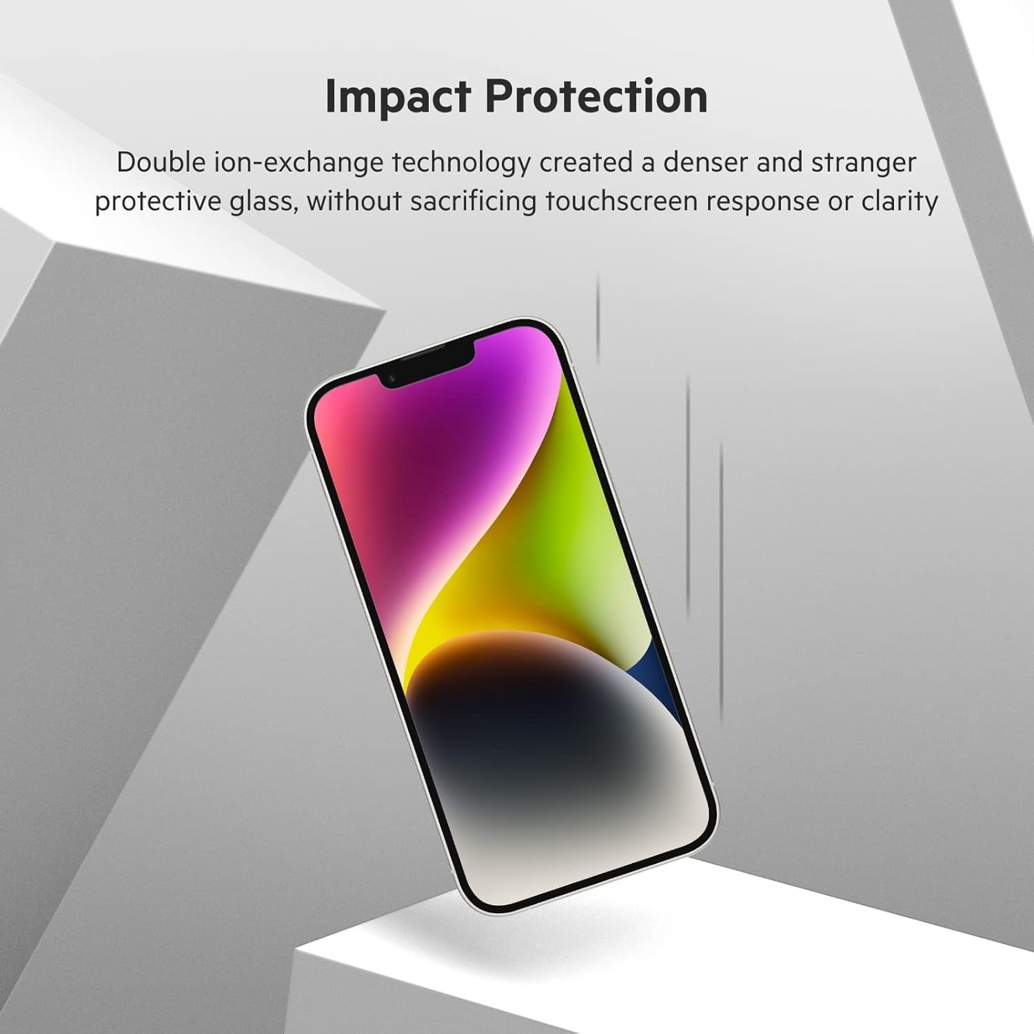 Ultraglass Iphone 14, Iphone 13 Pro Screen Protector - Easy Application with Installation Guide Tray - Crystal Clear Tempered Glass Screen Protector with Antimicrobial-Treated Display