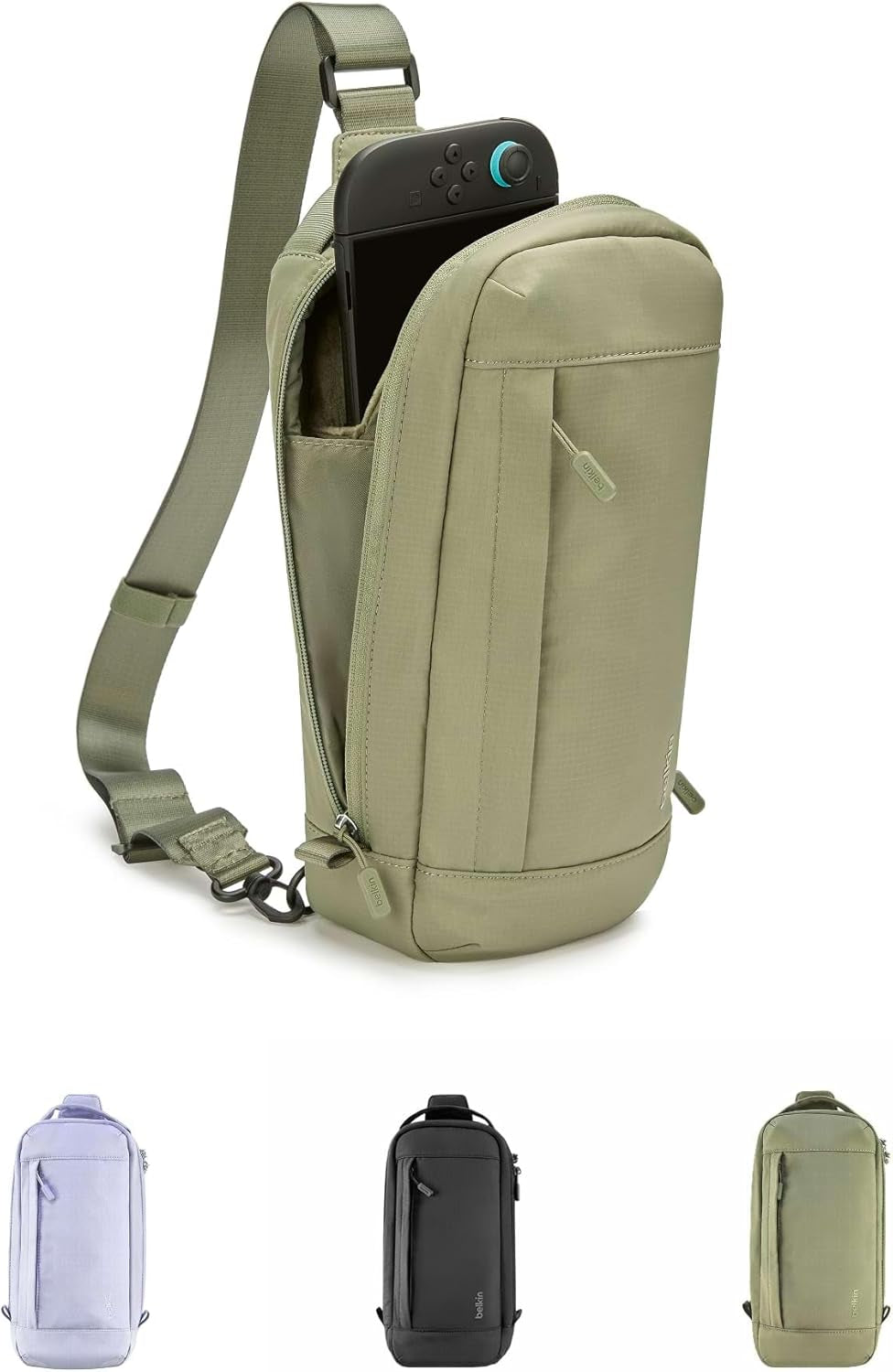 Nintendo Switch 2 Carrying Case, Sling Crossbody Travel Bag, Fits up to 2 Pro Controllers with 10 Game Cartridge Slots, Soft Interior & Lightweight Protective Gaming Pouch, Switch 2 Accessories