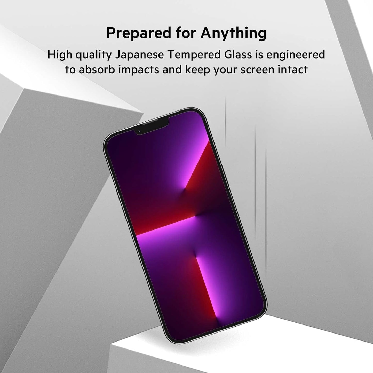 Iphone 14 Plus, Iphone 13 Pro Max Screen Protector Temperedglass, Antimicrobial-Treated, Easy Application Bubble Free with Included Guide Stickers