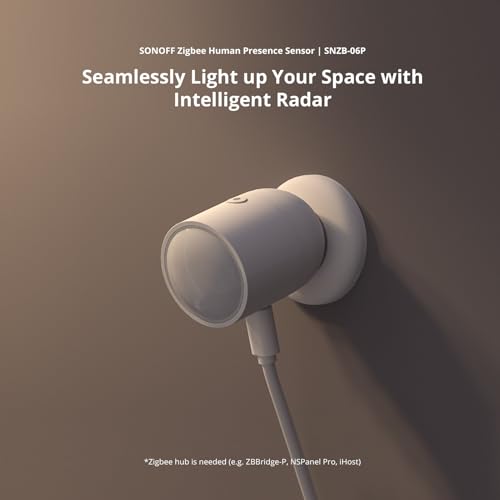 SONOFF SNZB-06P Zigbee 3.0 Human Presence Sensor, Motion Detector,5.8GHz Microwave Radar Motion Sensor,Required Zigbee Hub,Compatible with Alexa,Google Home,Home Assistant: Buy Online at Best Price in UAE - Amazon.ae
