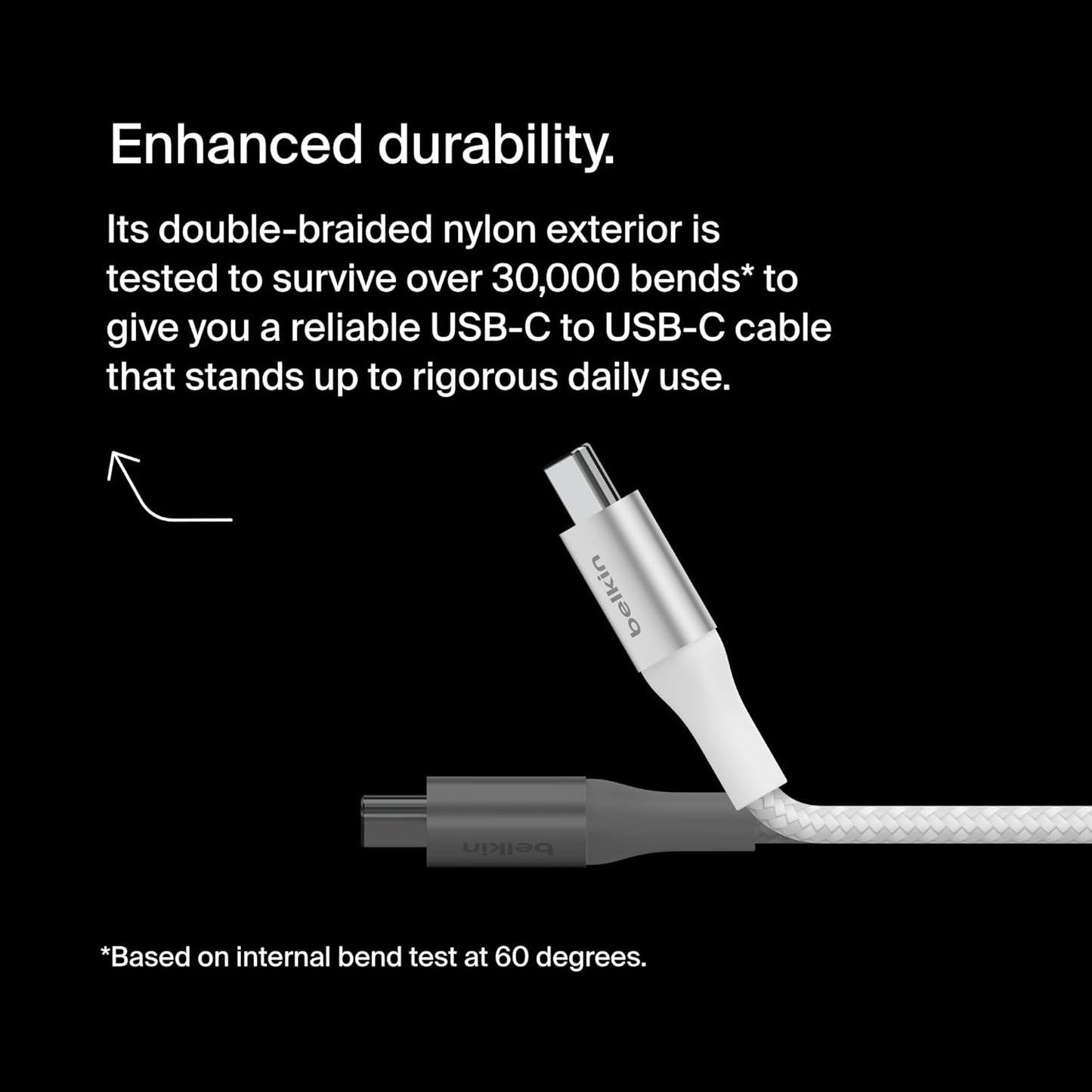 Boostcharge USB-C to USB-C Power Cable (2M/6.6Ft) Fast Charging Cable 240W Power Delivery USB-IF for Macbook Pro, Ipad, Iphone 16 Series, Galaxy S25 Series, Nintendo Switch 2 & More - White