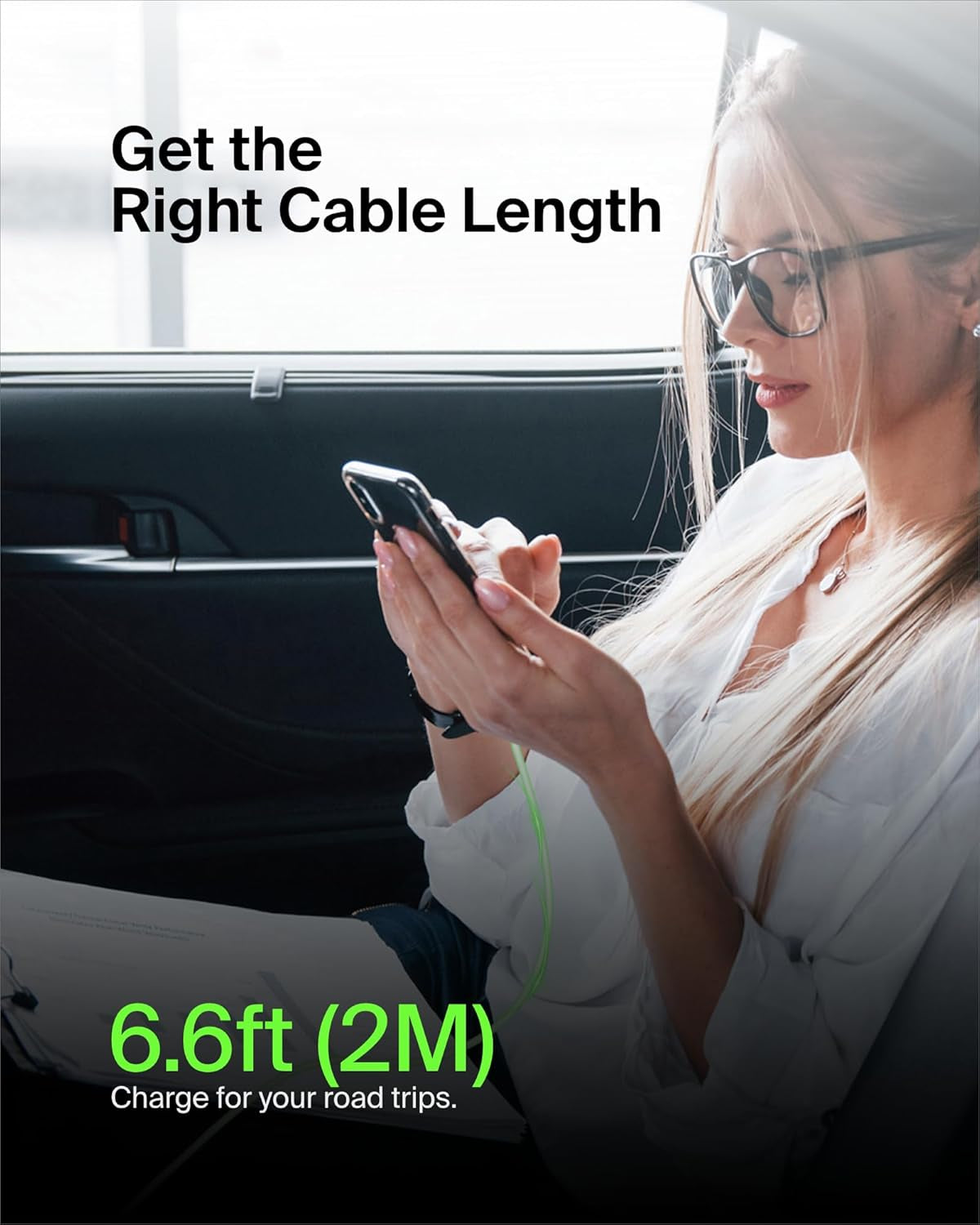 USB-C to USB-C Fast Charging Cable (2M/6.6Ft) for Iphone 16, Iphone 16 Pro, Iphone 16 Pro Max, Galaxy S25, S24, Note, Pixel, Ipad Pro, Nintendo Switch 2, Carplay & More - White