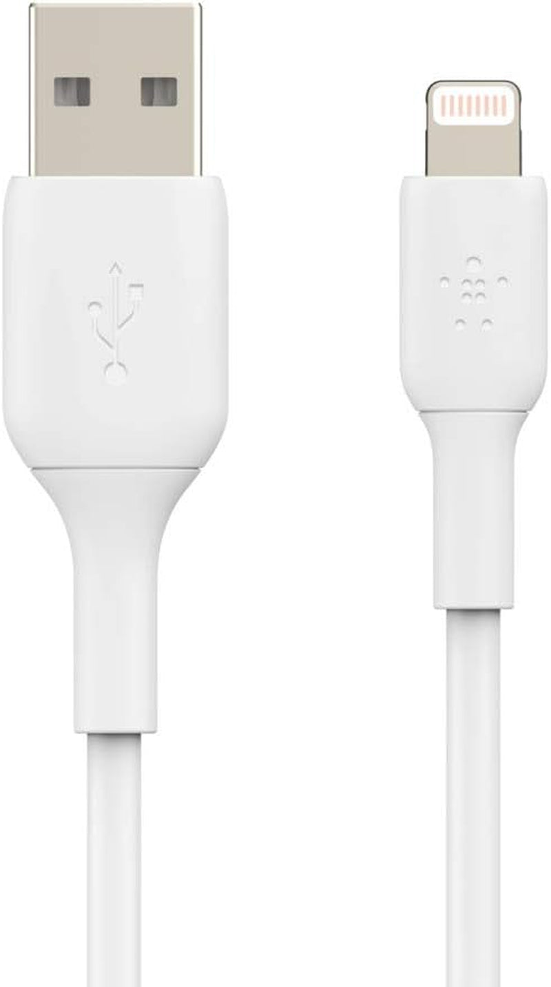 Lightning Cable (Boost Charge Lightning to USB Cable for Iphone, Ipad, Airpods) Mfi-Certified Iphone Charging Cable, 3Ft/1M, White (Caa001Bt1Mwh)