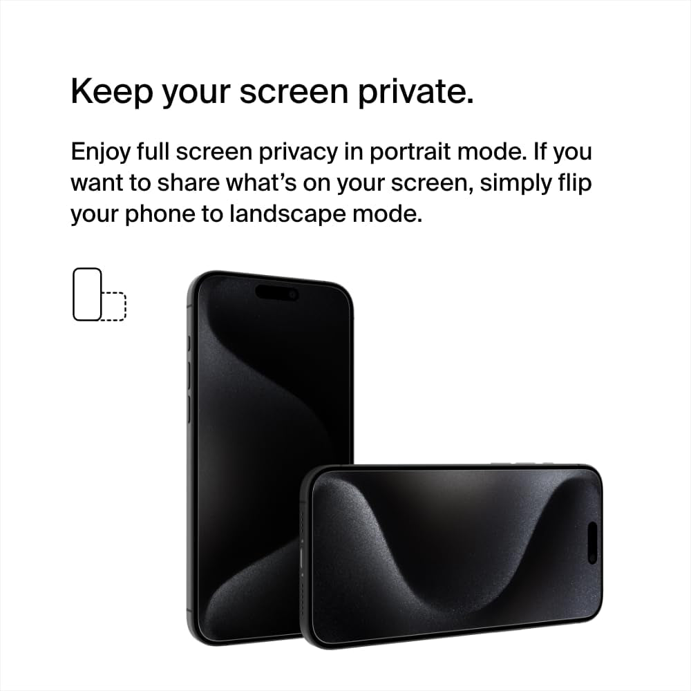 Screenforce Temperedglass Treated Privacy Screen Protector for Iphone 15 Pro Max - Slim & Scratch-Resistant - Includes Easy Align Tray for Bubble Free Application