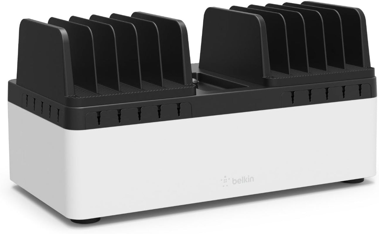 Belkin Store and Charge W/ Fixed Dividers - AC Classroom Charging Station for Laptops & Tablets Organization Ipad up to 10 Devices Including Ipads, More