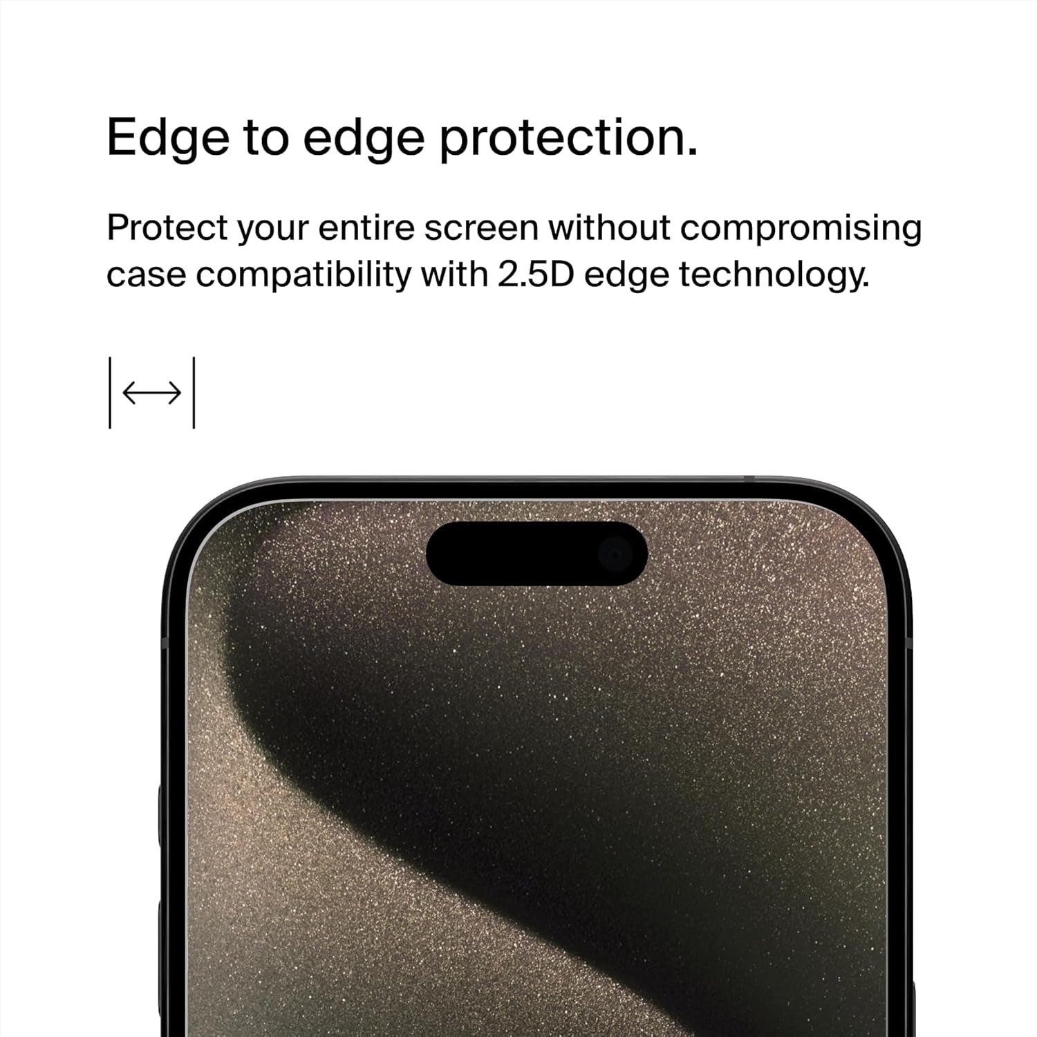 Screenforce Temperedglass Treated Privacy Screen Protector for Iphone 15 Pro - Slim & Scratch-Resistant - Includes Easy Align Tray for Bubble Free Application