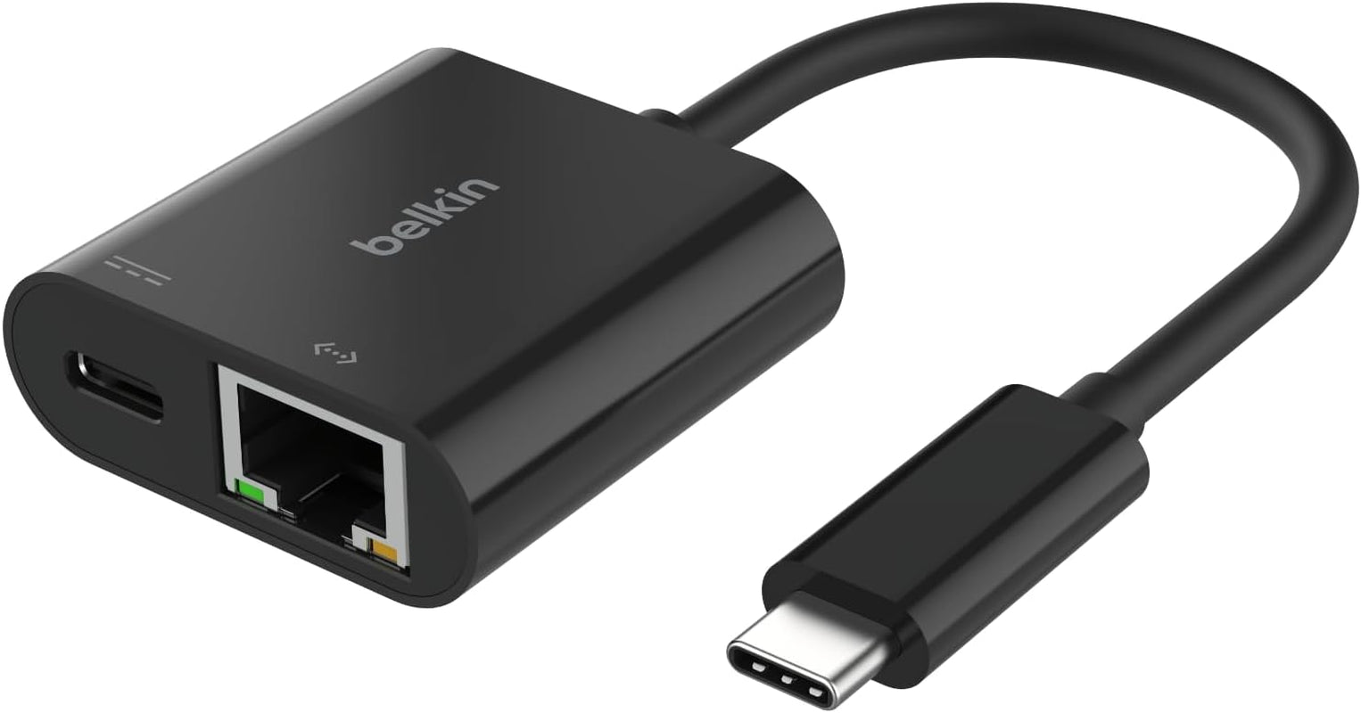 Connect USB-C to Ethernet + Charge Adapter 100W W/Gigabit Ethernet Port and USB-C Port - 1000Mbps for Fast Internet Connection - Compatible with Iphone 17, Samsung Galaxy S26, & More