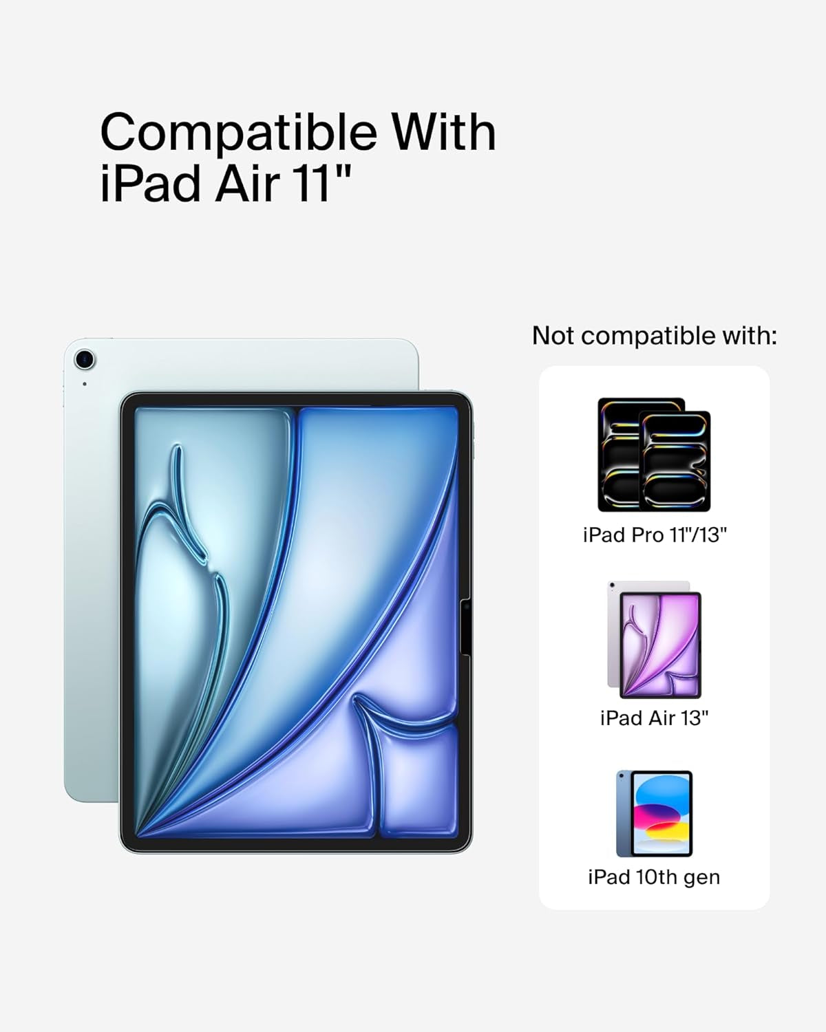 Screenforce Temperedglass Screen Protector for Apple Ipad Air 11" 6Th Generation, Thin, Extra Durable, Scratch-Resistant W/Easy Installation, Compatible W/Case & Apple Pencil
