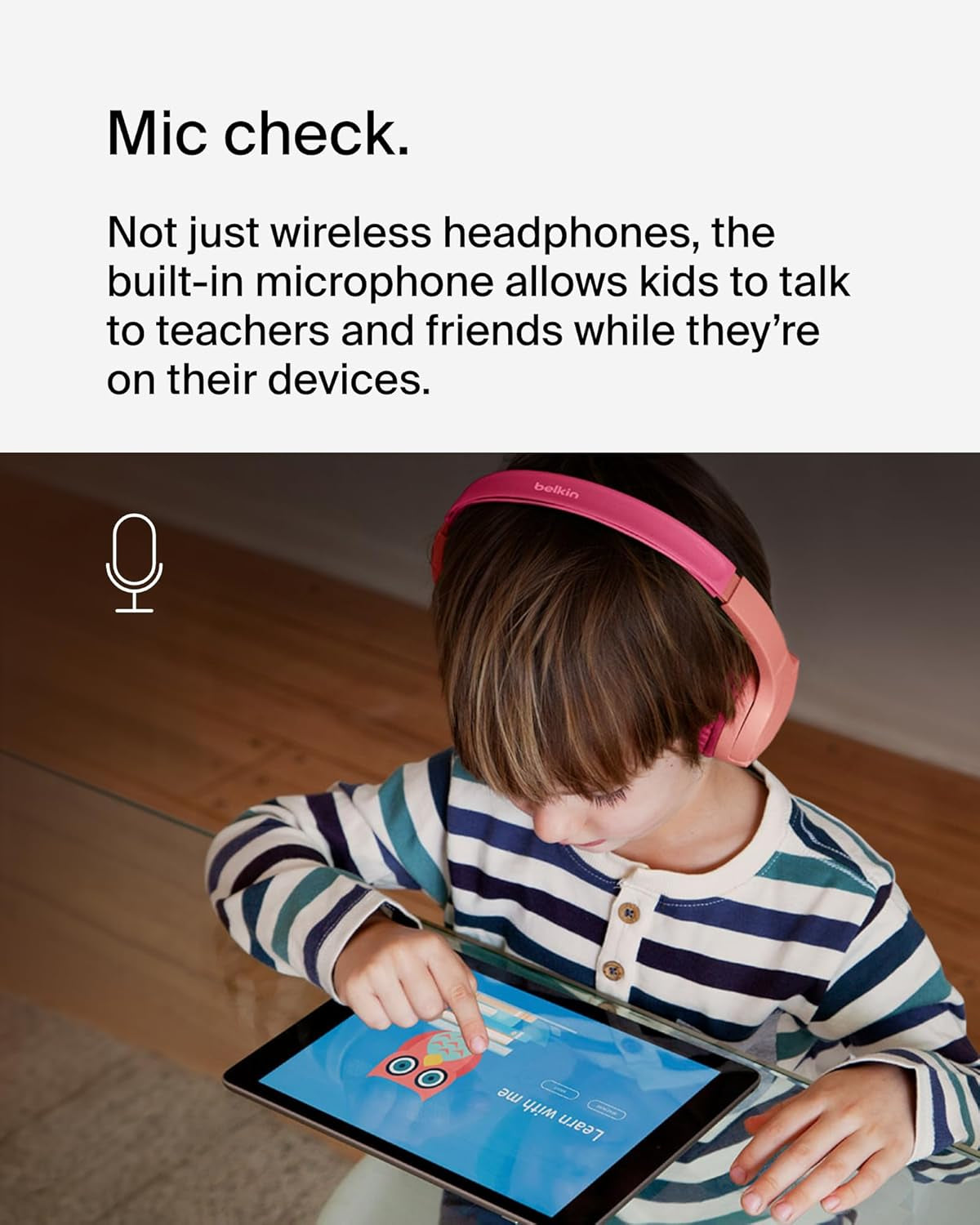 Soundform Kids on Ear Headphones, Pink