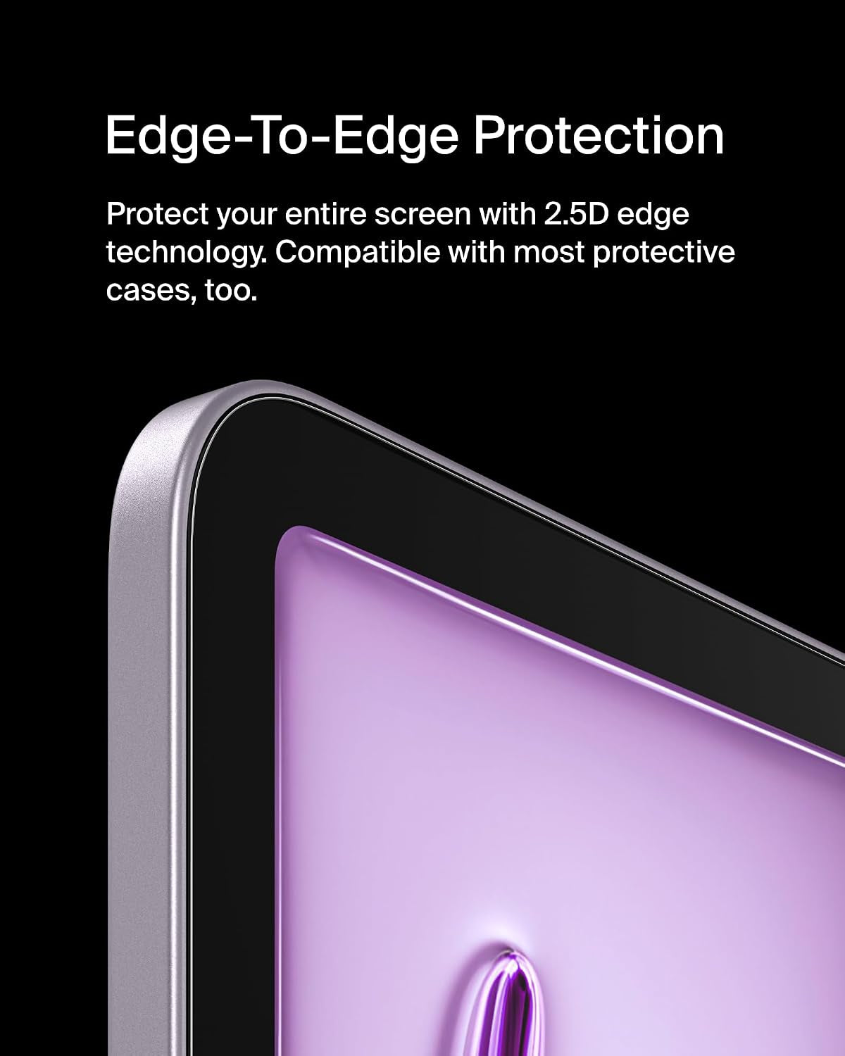 Screenforce Temperedglass Screen Protector for Apple Ipad Air 13" 6Th Generation, Thin, Extra Durable, Scratch-Resistant W/Easy Installation, Compatible W/Case & Apple Pencil