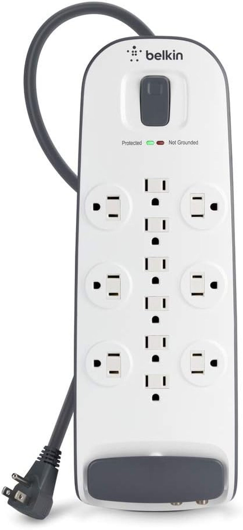 Belkin 12-Outlet Advanced Power Strip Surge Protector, 8Ft Cord, Telephone and Coaxial Protection, 3996 Joules