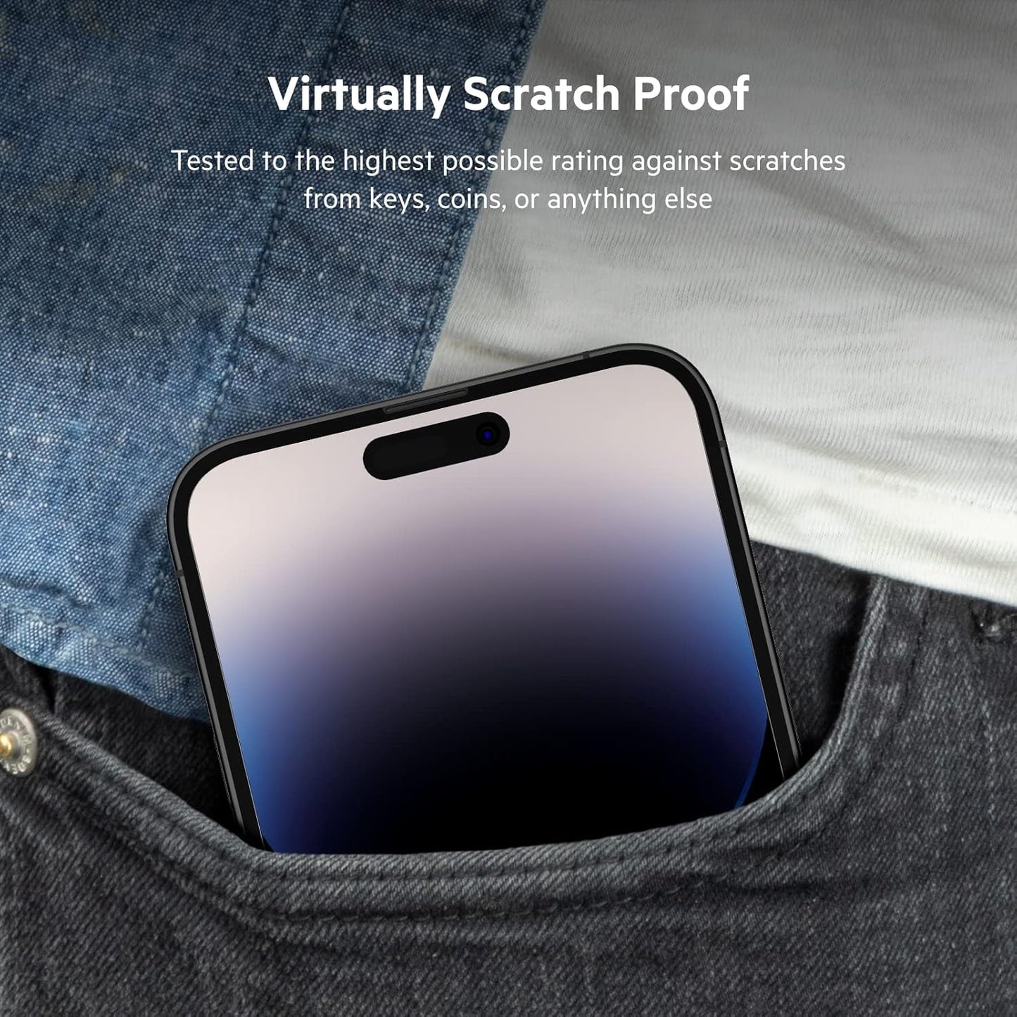 Temperedglass Iphone 14 Pro Max Screen Protector - Iphone 14 Pro Accessories - Easy Application with Installation Guide Tray - Tempered Glass Antimicrobial Screen Protector - 9H Hardness Tested