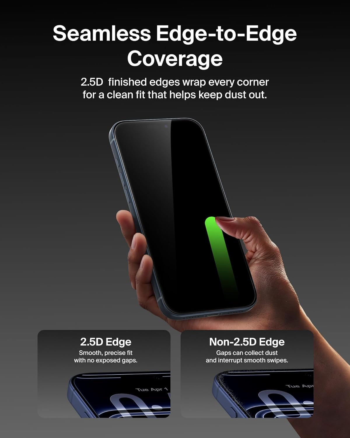 Screenforce Ultraglass 2 Screen Protector for Iphone 17 Pro Max, 25X Stronger Glass, Scratch-Resistant & Impact Protection, Easy Align Tray for Bubble-Free Application, Made with Recycled Glass