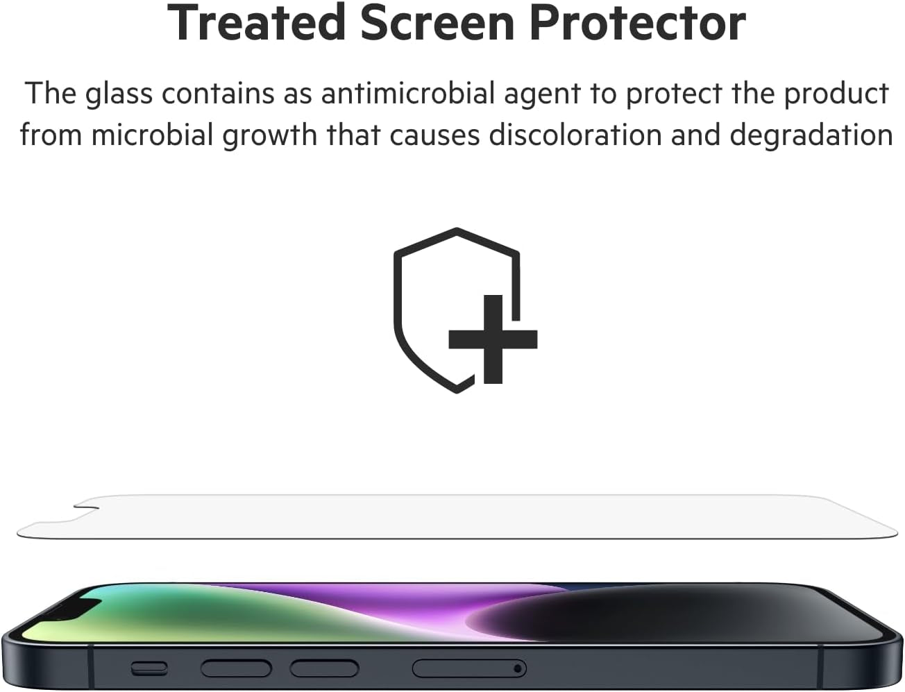 Tempered Glass Treated Screen Protector for Iphone 14, Iphone 13, & 13 Pro - Scratch-Resistant Impact Protection W/Included Easy Align Tray for Bubble-Free Application