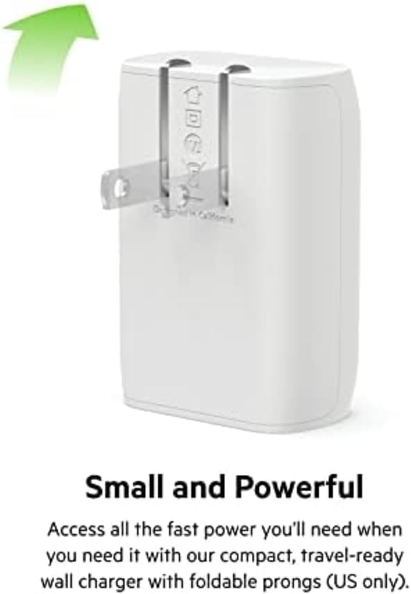USB C Charger Block 30W (2 Pack) - Fast Charging - Apple Iphone 17, Air, Pro, Pro Max, Samsung Galaxy S25, Ipad, Airpods, Apple Watch, Nintendo Switch 2 & More - White
