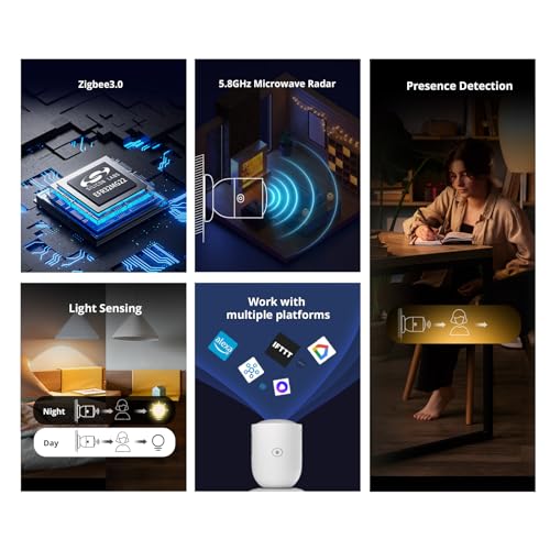 SONOFF SNZB-06P Zigbee 3.0 Human Presence Sensor, Motion Detector,5.8GHz Microwave Radar Motion Sensor,Required Zigbee Hub,Compatible with Alexa,Google Home,Home Assistant: Buy Online at Best Price in UAE - Amazon.ae