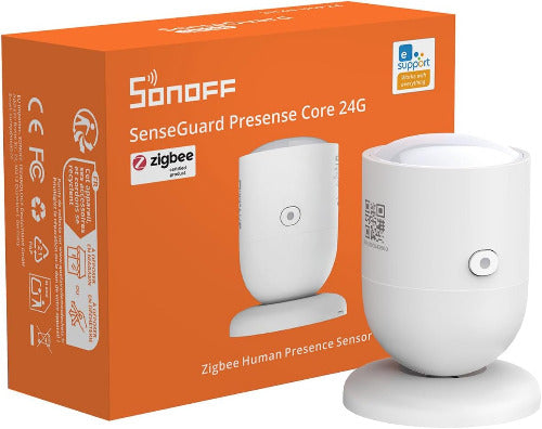 SNZB-06P24 Zigbee Presence Sensor with 24GHz Mmwave and Light Detection, Zone Positioning, Self-Learning Calibration, Ceiling Mount Compatibility for Home Assistant, Alexa, and SmartThings (Hub Required)