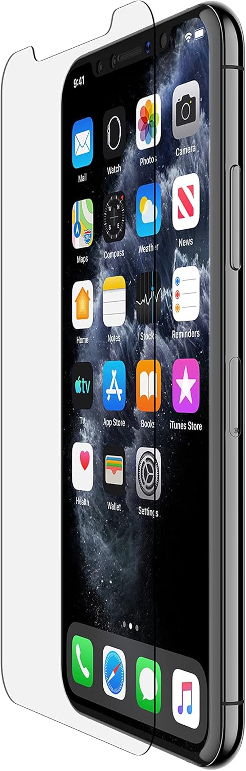 Screen Protector for Apple Iphone 11 Pro, Iphone XS or Iphone X with Antimicrobial-Treated Coating and Included Easy Align Tray for Simple, Bubble Free Installation, Screenforce Temperedglass