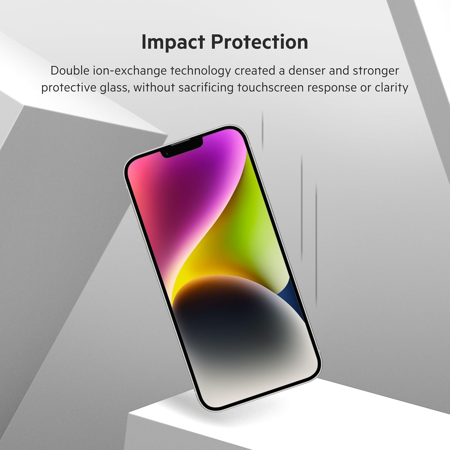 Ultraglass Iphone 14 Plus, Iphone 13 Pro Max Screen Protector - Easy Application with Installation Guide Tray - Crystal Clear Tempered Glass Screen Protector with Antimicrobial-Treated Display